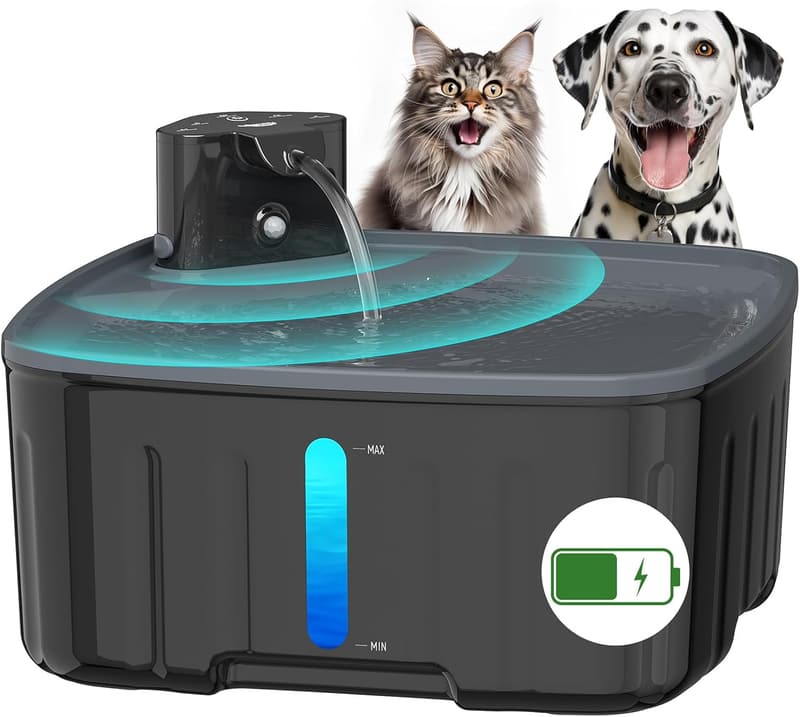 Large Dog Water Fountain - 2.1GAL Battery Operated, BPA-Free