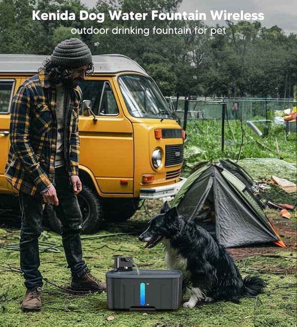 Large Dog Water Fountain - 2.1GAL Battery Operated, BPA-Free