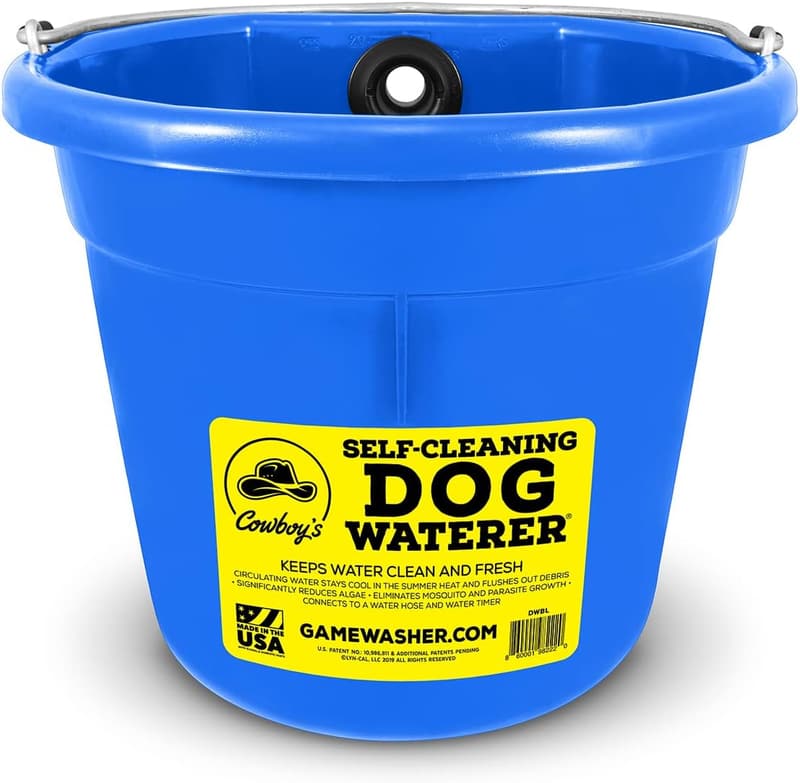 Self-Cleaning Blue Pet Waterer for Dogs