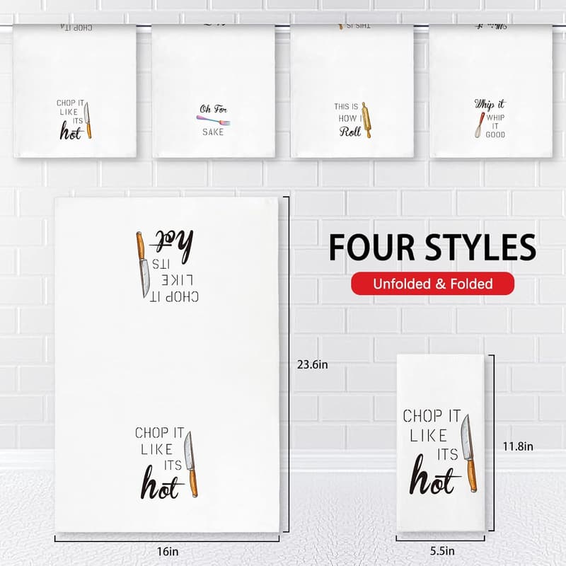 Funny Kitchen Towels Set - Housewarming Gifts for New Home