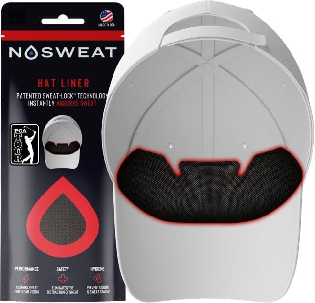 PGA Tour Golf Hat Sweat Liner | Stain & Odor Prevention
