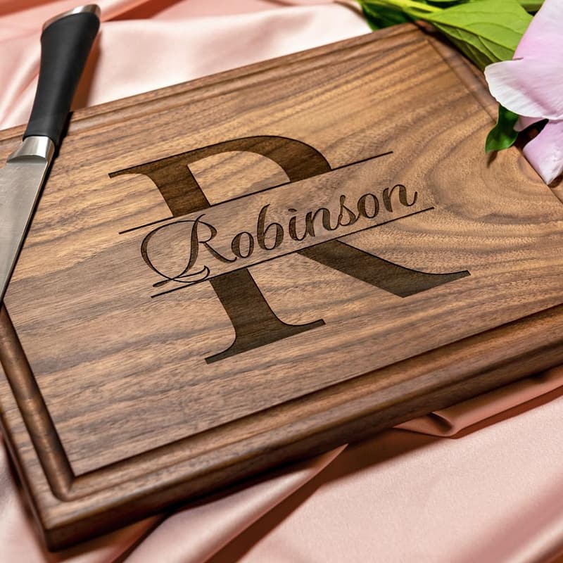 Custom Engraved Cutting Board for Weddings & Anniversaries
