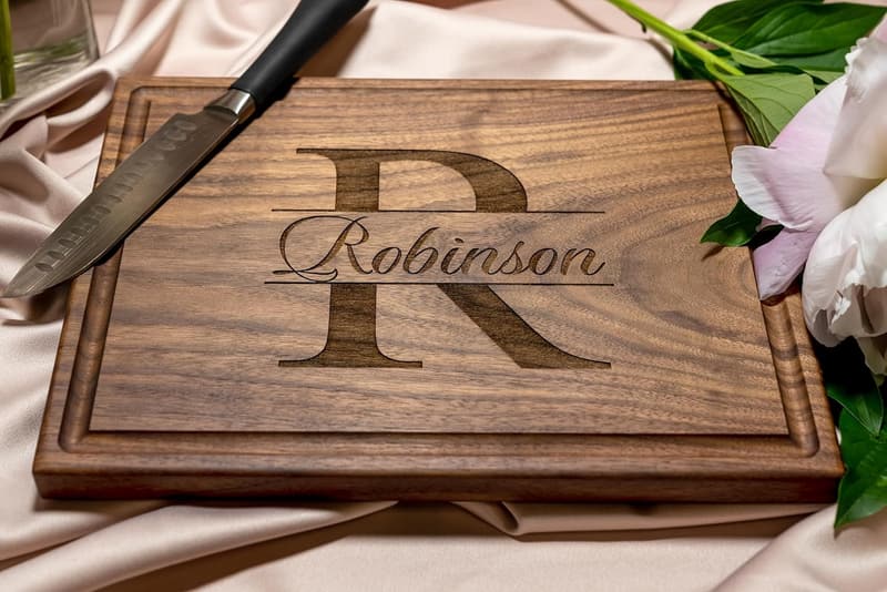 Custom Engraved Cutting Board for Weddings & Anniversaries