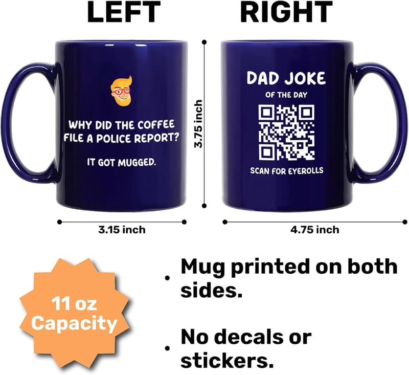 Father's Day Daily Dad Joke Coffee Mug - Funny Gift for Dad