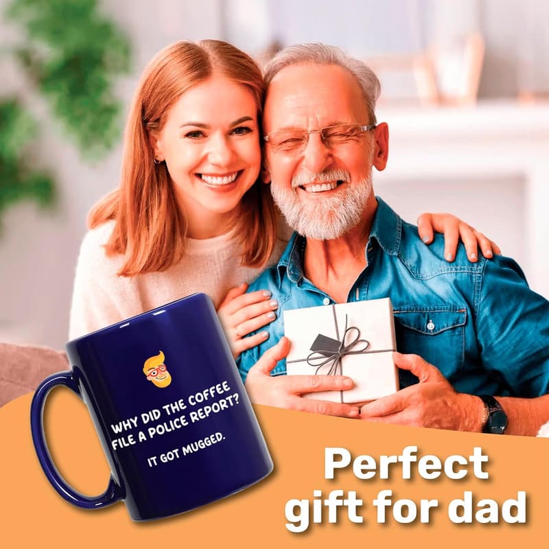 Father's Day Daily Dad Joke Coffee Mug - Funny Gift for Dad