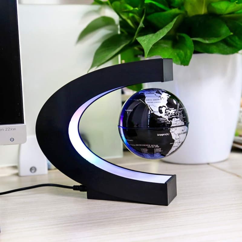 Magnetic Levitating Globe with LED Light - Cool Tech Gift for Kids