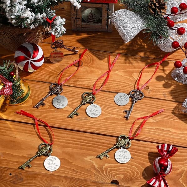 Christmas Tree Key Ornaments Set for Team Appreciation Gifts