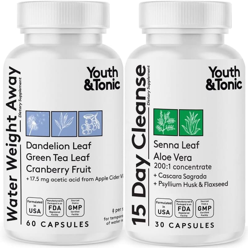 15-Day Colon Detox & Gut Cleanser for Bloating Relief - 90 Caps
