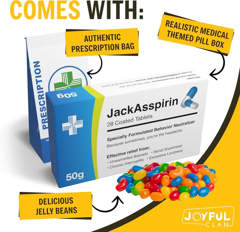 Funny Prank Pill Box Gag Gift for Men and Women