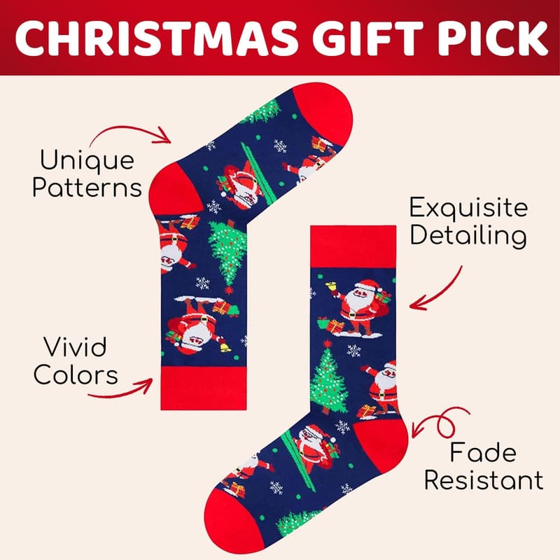 Secret Santa Stocking Socks for Teens and Adults
