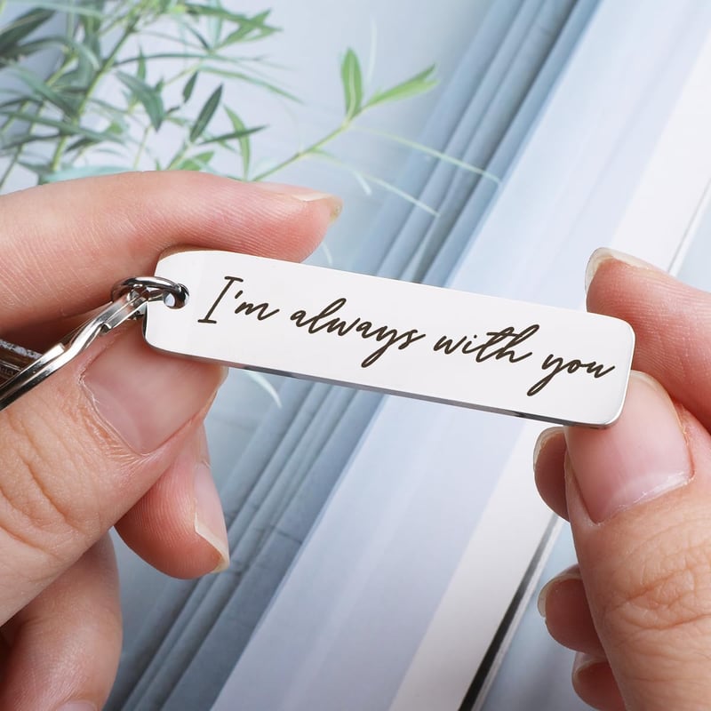 Long Distance Relationship Keychain for Him