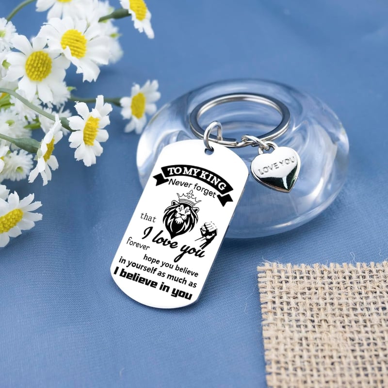 Personalized Keychain for Men - Anniversary & Birthday Gift
