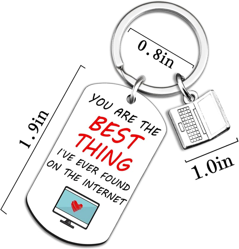 Romantic Anniversary Keychain for Couples – Long Distance Gift