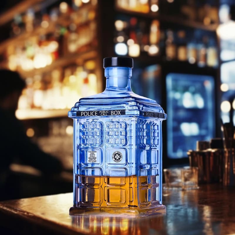 Valentine's Day Tardis Whiskey Decanter Set for Men