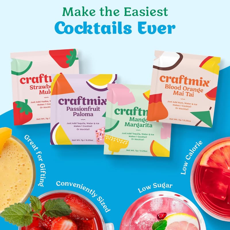Vegan Skinny Cocktail Mixers Variety Pack - 12 Mocktails