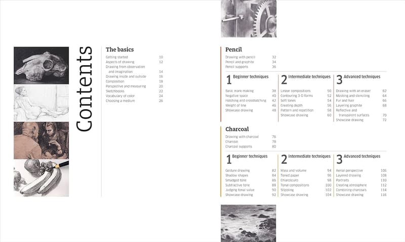 Drawing Techniques Book: Master Landscapes, Portraits & Still Lifes