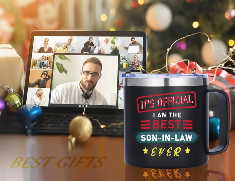 Birthday Gift for Son-in-Law - Stainless Steel Insulated Mug 14 oz