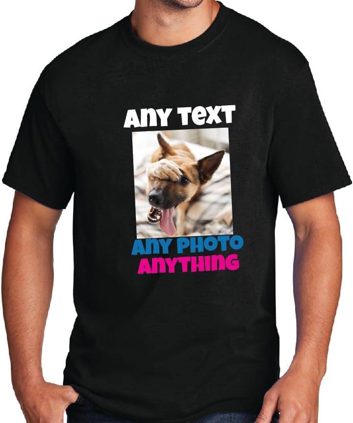 Customizable Dark T-Shirt for Men in Multiple Colors