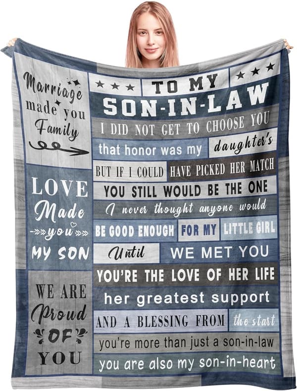 Son-in-Law Gifts: Ultra Soft Plush Blanket for Any Occasion
