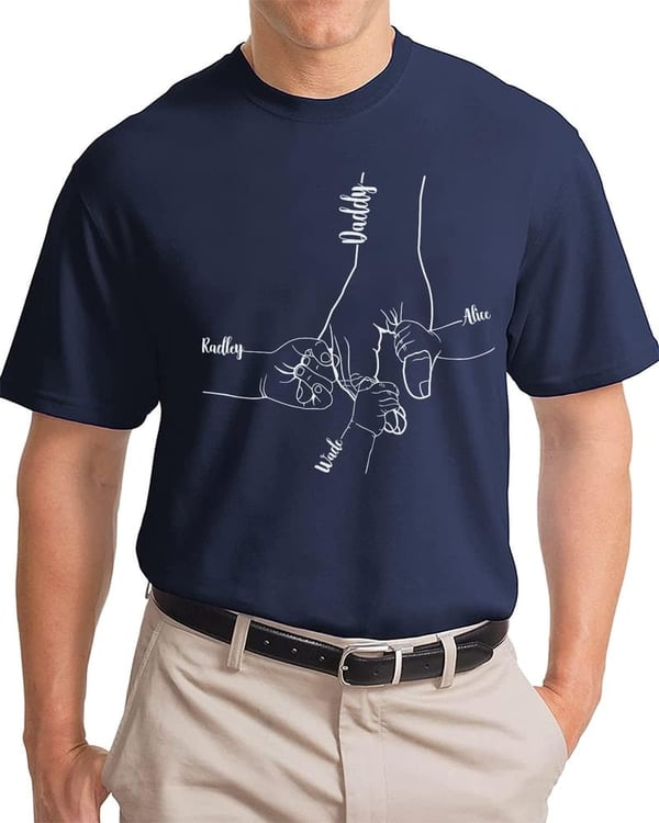 Personalized Kids' Name T-Shirt for New Dads