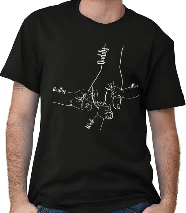 Personalized Kids' Name T-Shirt for New Dads