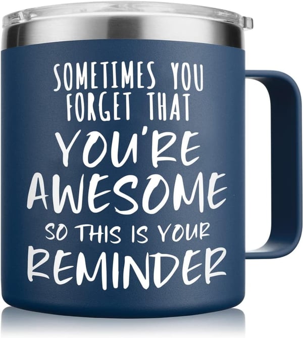 Father's Day 14oz Navy Blue Mug for Dad - Inspirational Gift