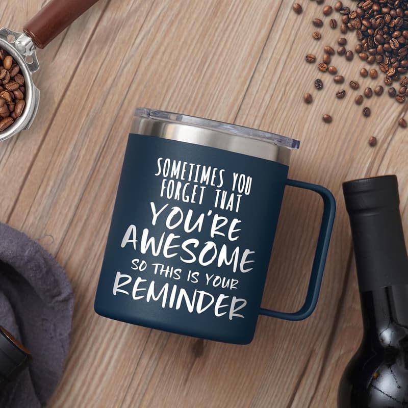 Father's Day 14oz Navy Blue Mug for Dad - Inspirational Gift