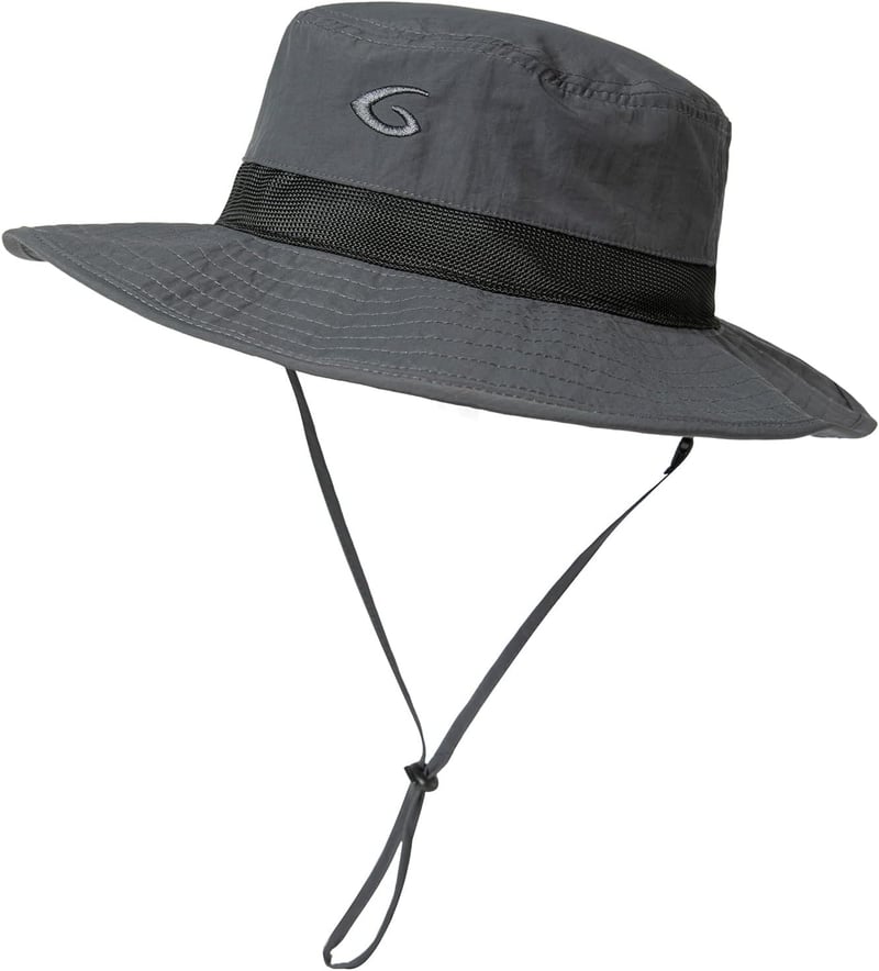 Packable Waterproof Wide Brim Sun Hat for Big Heads