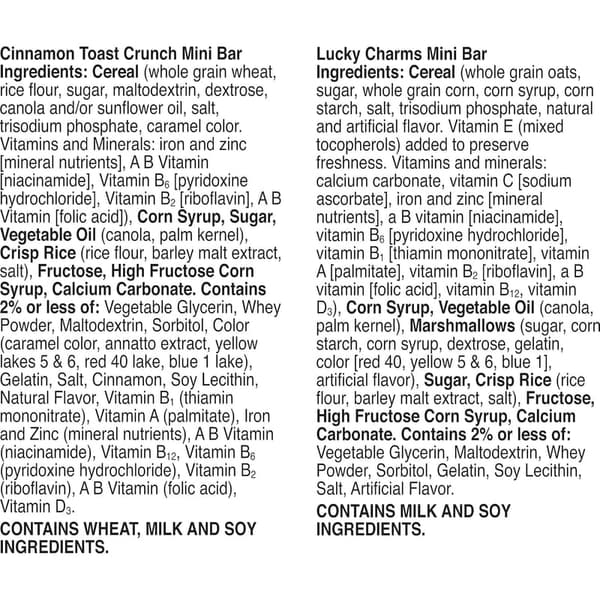 Cereal Treat Bars Variety Pack with Lucky Charms & Cinnamon Toast Crunch, 40 ct