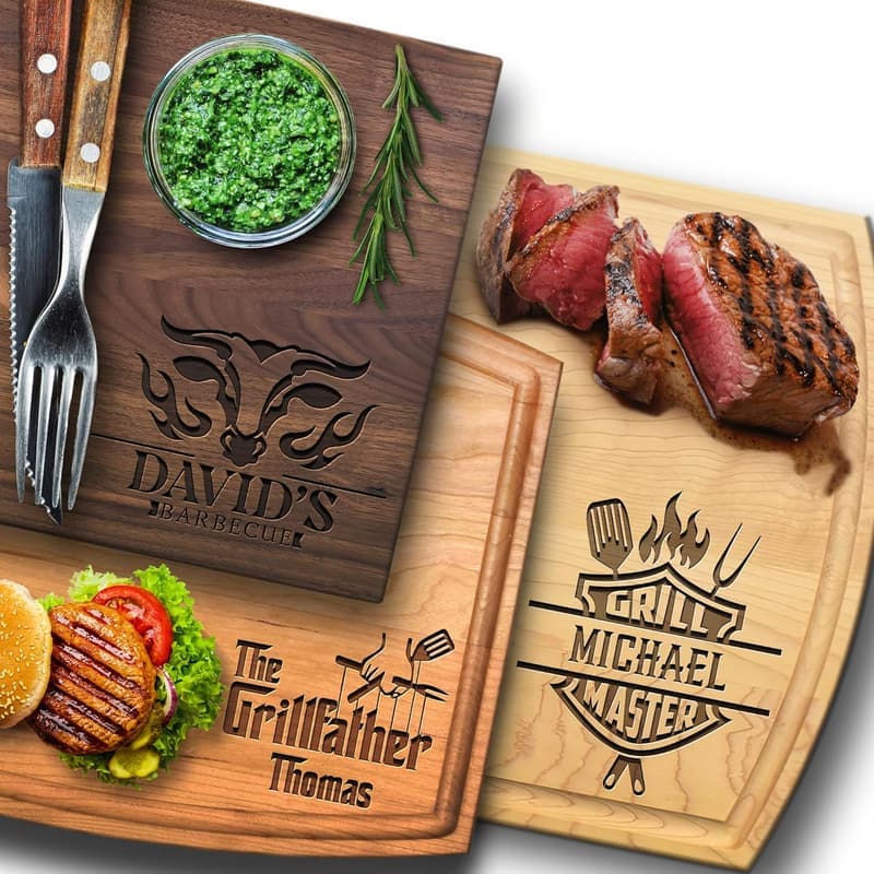 Personalized USA-Made Cutting Board for Father's Day Gifts
