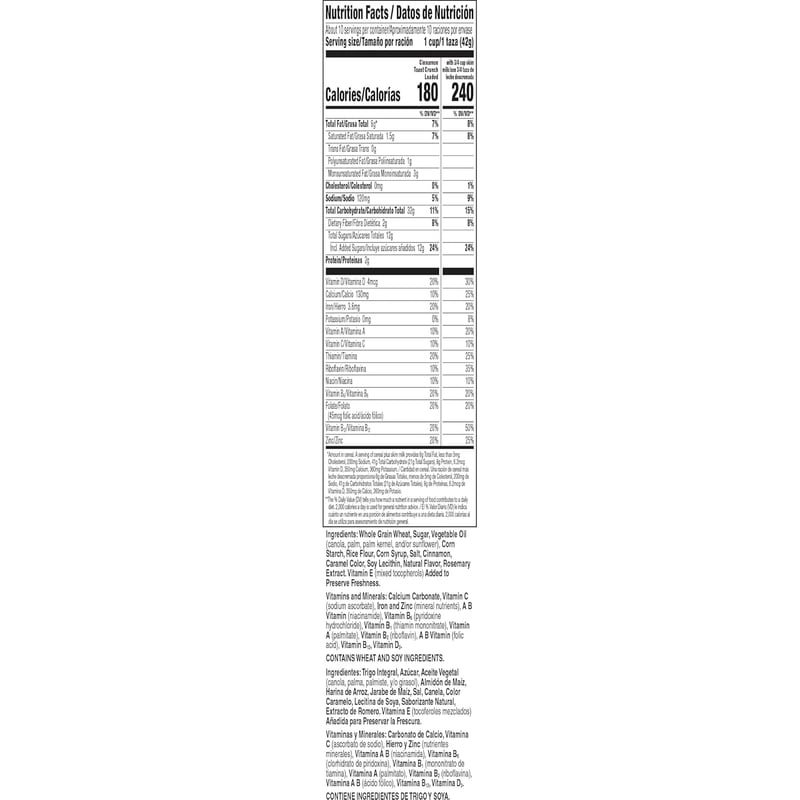 Cinnamon Toast Crunch Loaded Cereal, Family Size, 15.1 oz (Pack of 2)