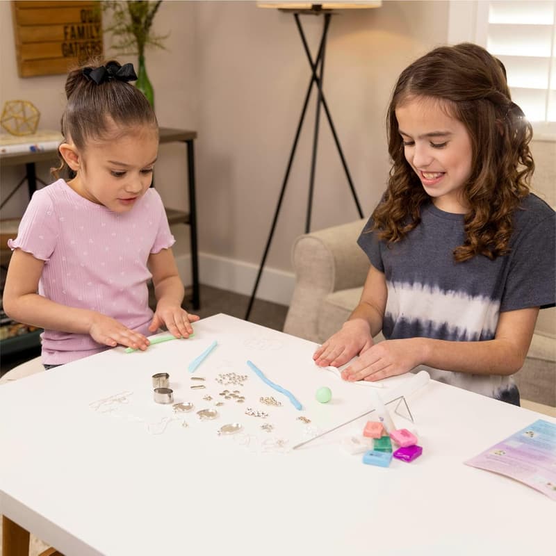 DIY Clay Jewelry Kit for Girls – Create 3 Bracelets & 3 Necklaces