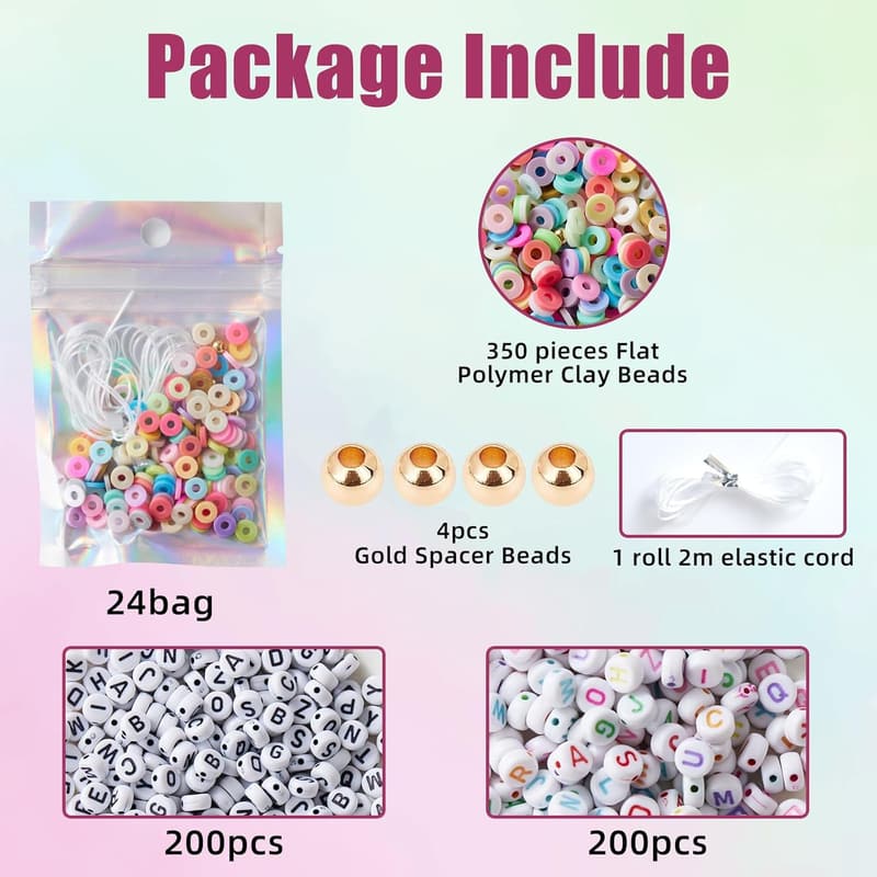 Summer Wedding DIY Clay Bead Friendship Bracelet Kit