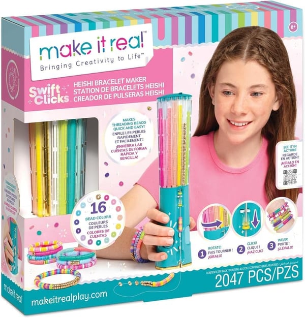 DIY Heishi Bracelet Maker Kit for Girls 8+, 23 Bracelets