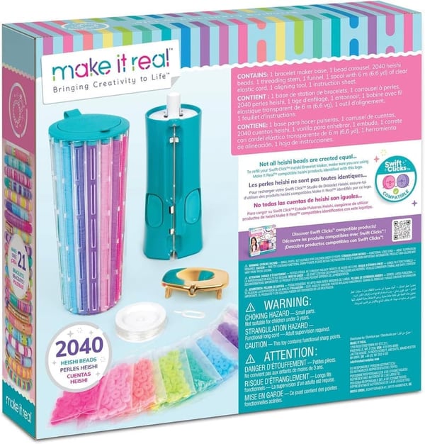 DIY Heishi Bracelet Maker Kit for Girls 8+, 23 Bracelets