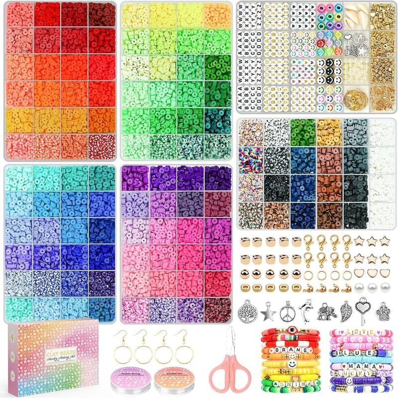 Clay Beads Bracelet Making Kit - 120 Colors, 20,000 Pieces