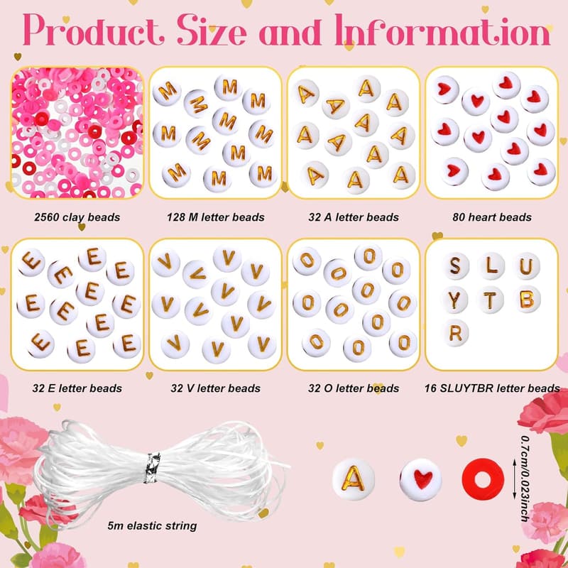 Mother's Day Heishi Bracelet Craft Kit for Women