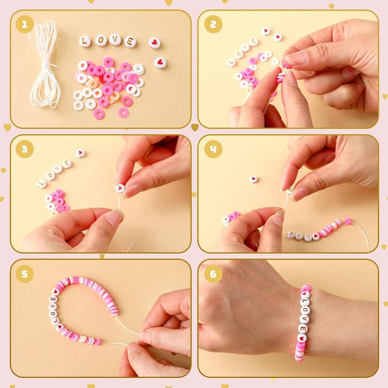 Mother's Day Heishi Bracelet Craft Kit for Women