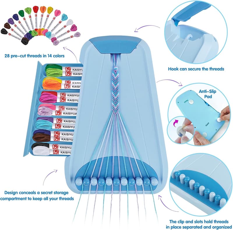 Friendship Bracelet Making Kit for Kids Ages 8-12