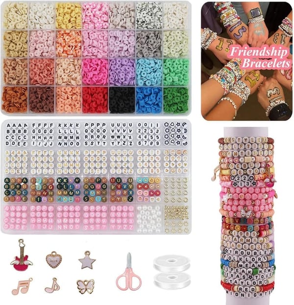 DIY Clay Bead Friendship Bracelet Kit with 5000 Beads