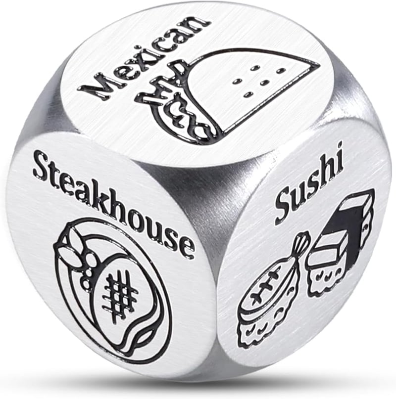 11th Anniversary Steel Gifts: Date Night Dice for Couples
