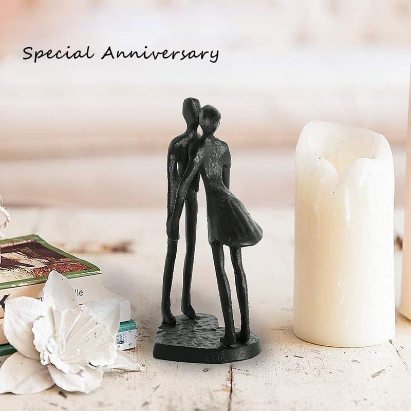 Timeless Iron Sculpture for Couples - 6 Inch Anniversary Gift