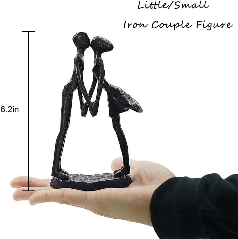 Timeless Iron Sculpture for Couples - 6 Inch Anniversary Gift