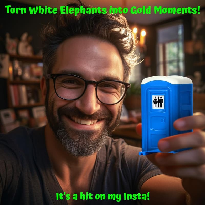 Funny Porta Potty Shot Glass Gag Gift for Men