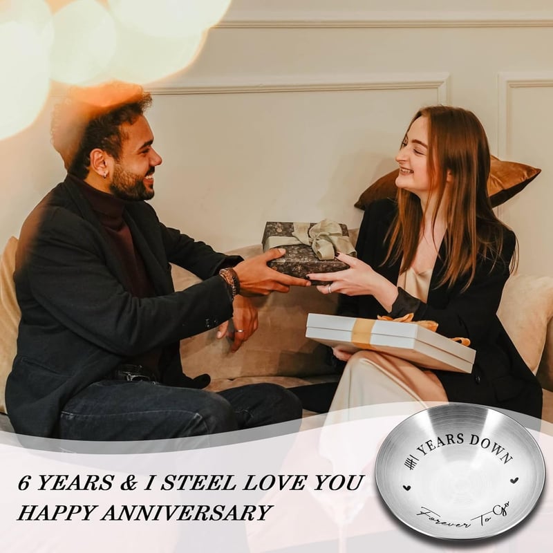 6th Anniversary Iron Ring Holder for Couples