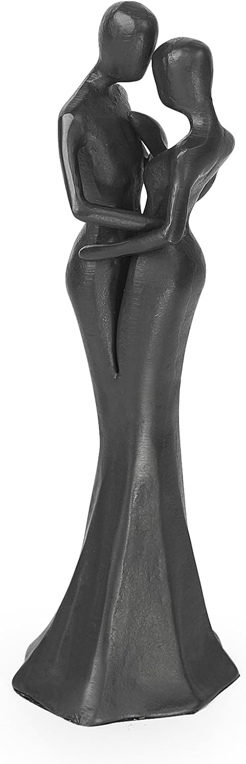 Couples Cast Iron Statue - Passionate Love Anniversary Gift