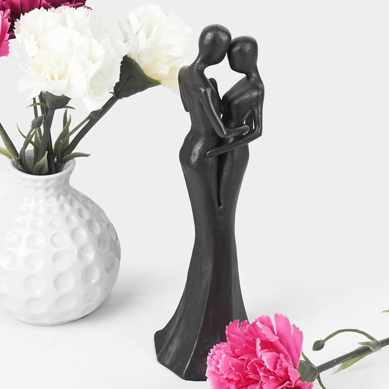Couples Cast Iron Statue - Passionate Love Anniversary Gift