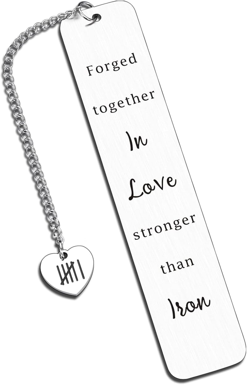 6th Anniversary Iron Bookmark Gift for Couples