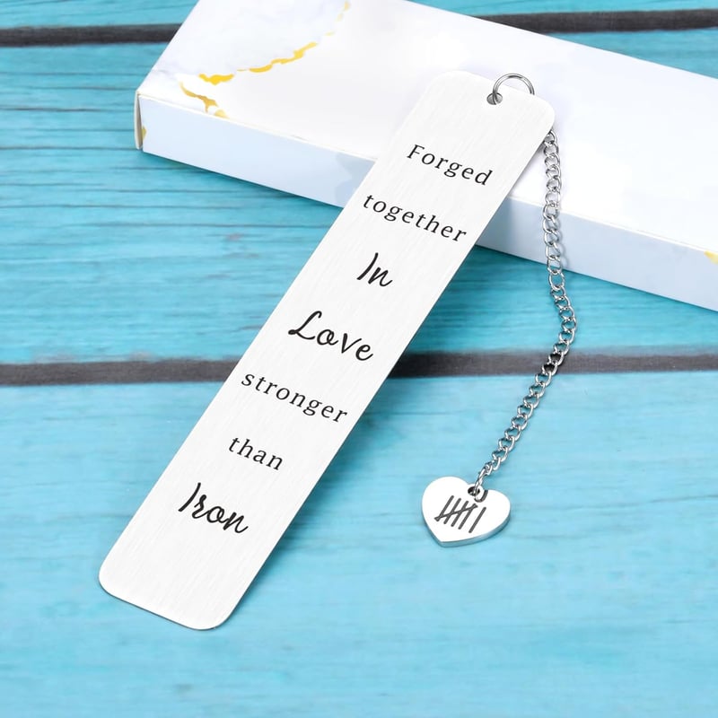 6th Anniversary Iron Bookmark Gift for Couples