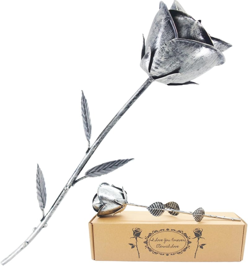 6th Anniversary Handcrafted Metal Eternal Rose for Her